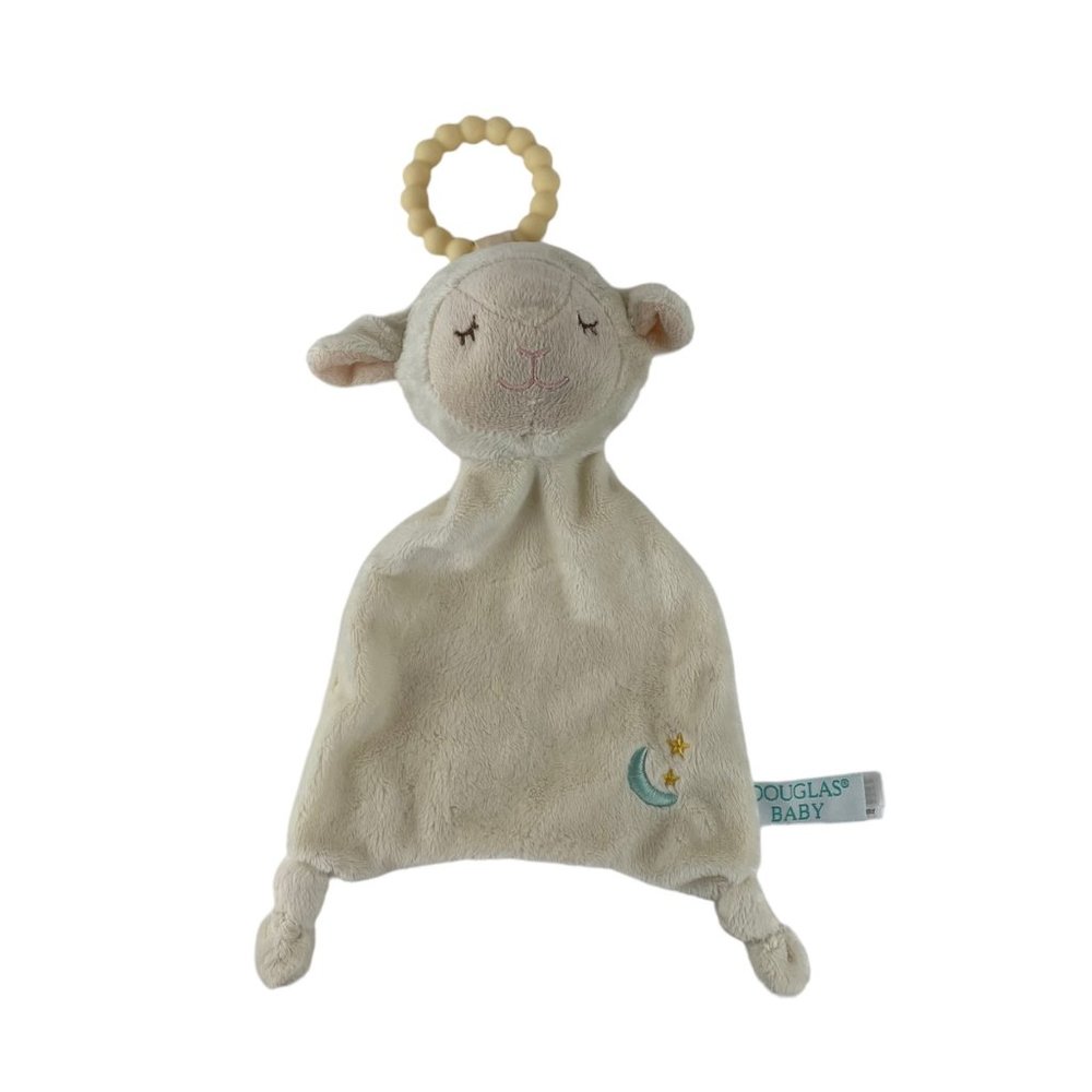 Douglas Baby Cream‎ Lamb Sheep Lovey Baby Security Blanket Teether Knots